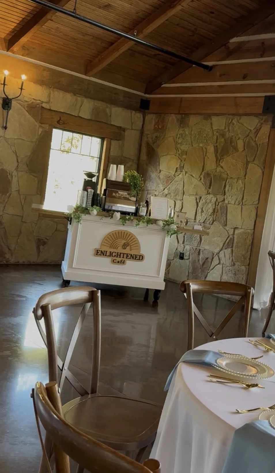 Enlightened Café mobile coffee cart ready to serve an event — coffee catering available in DeSoto, TX
